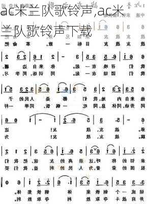 ac米兰队歌铃声,ac米兰队歌铃声下载