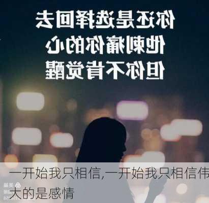 一开始我只相信,一开始我只相信伟大的是感情