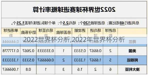 2022世界杯分析,2022年世界杯分析