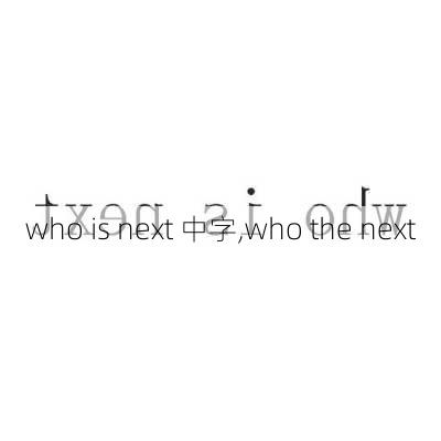 who is next 中字,who the next