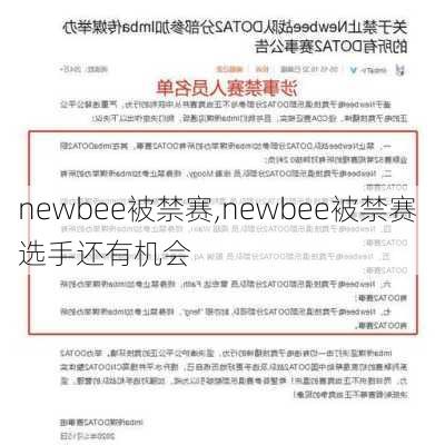 newbee被禁赛,newbee被禁赛选手还有机会